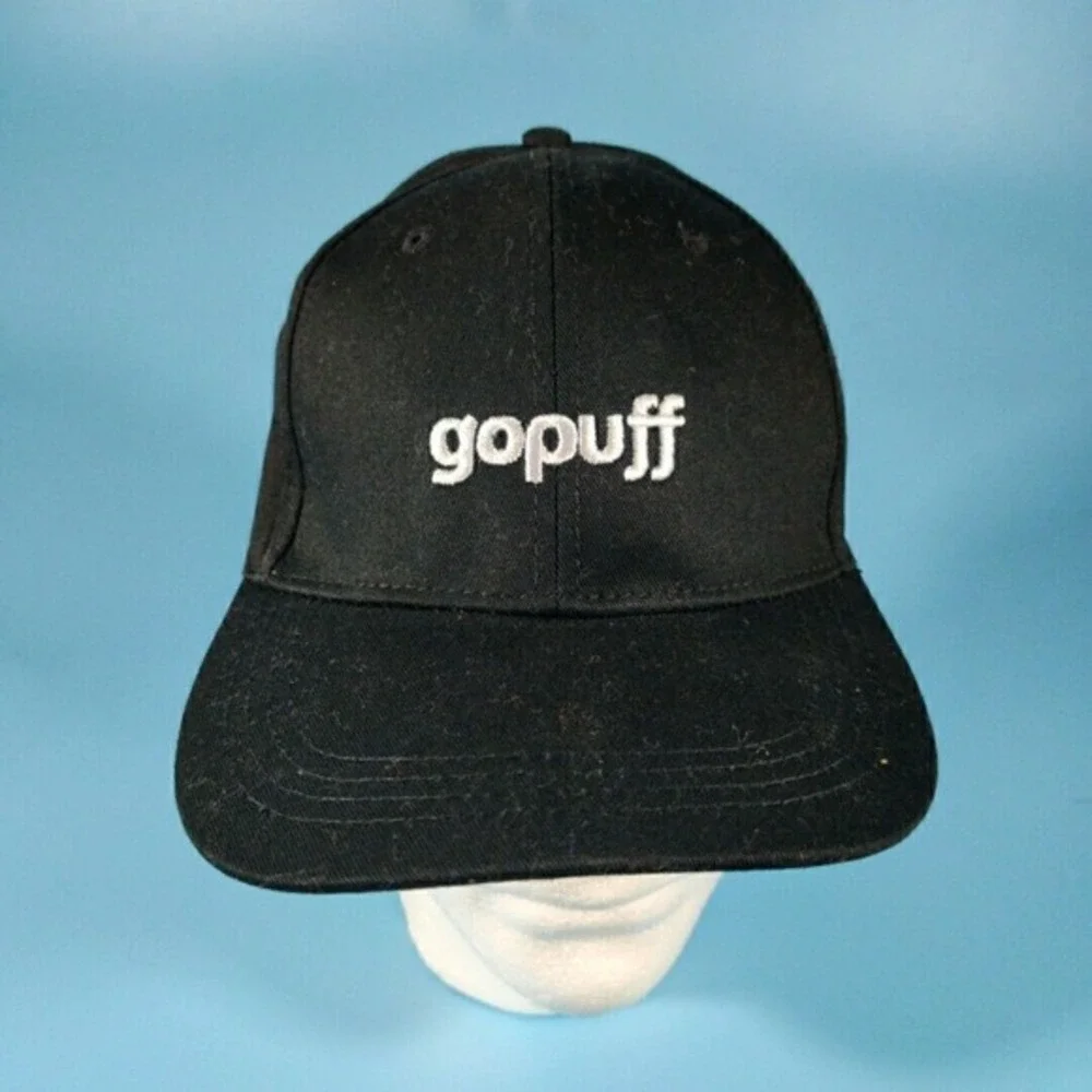 GOPUFF Hats Mens Adjustable Black Canvas‎ Baseball Cap SnapBack Casual